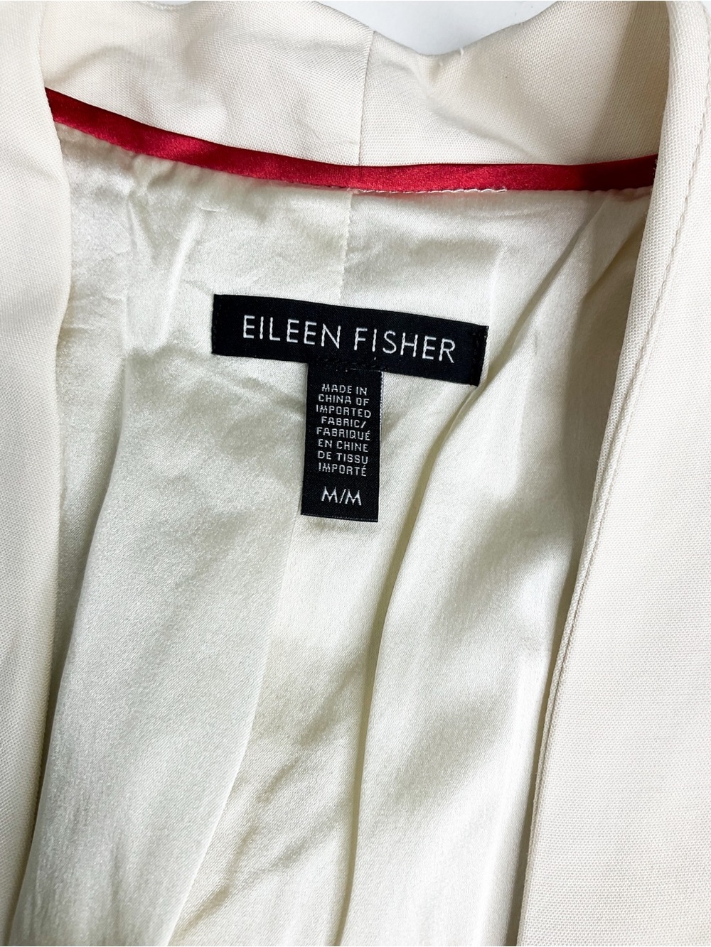 Eileen Fisher Cream Open-Front Jacket - Picture 4 of 12